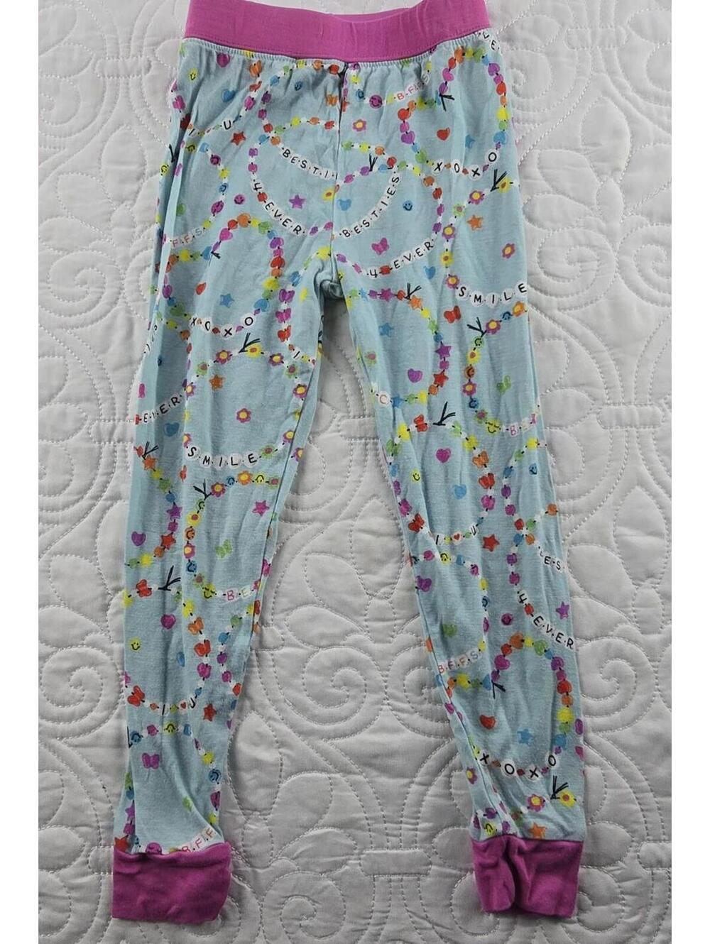 Little Sleepies Friends Forever bamboo lounge pajama pants in blue size 2T